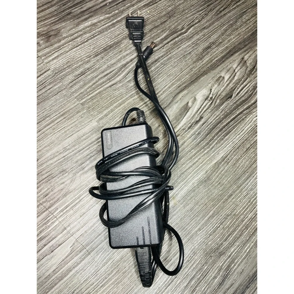 Dajing AC DC Power Adapter Supply Cord Black Barrel Connector 2-Prong Plug